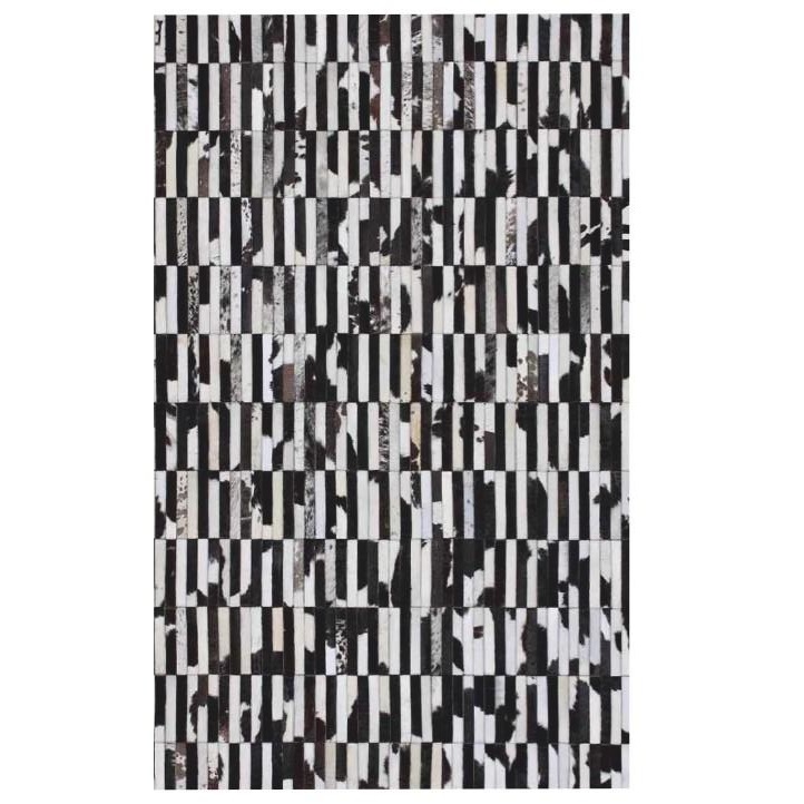 KONDELA Typ 6 kožený koberec 120x180 cm vzor patchwork