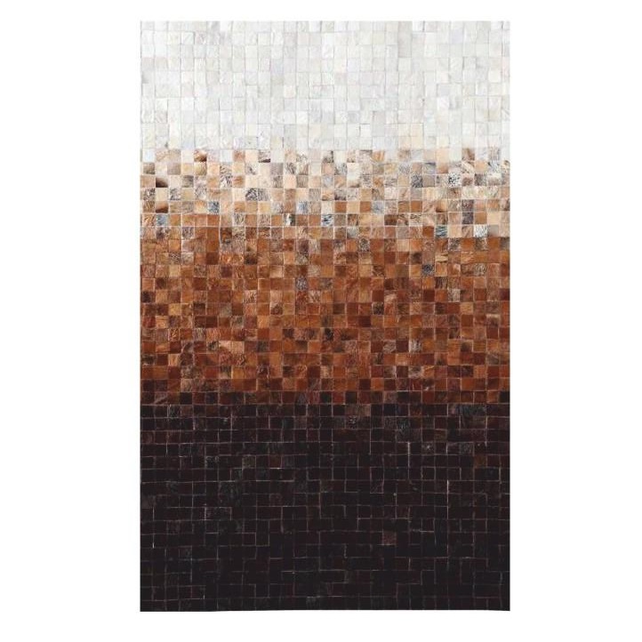 KONDELA Typ 7 kožený koberec 170x240 cm vzor patchwork