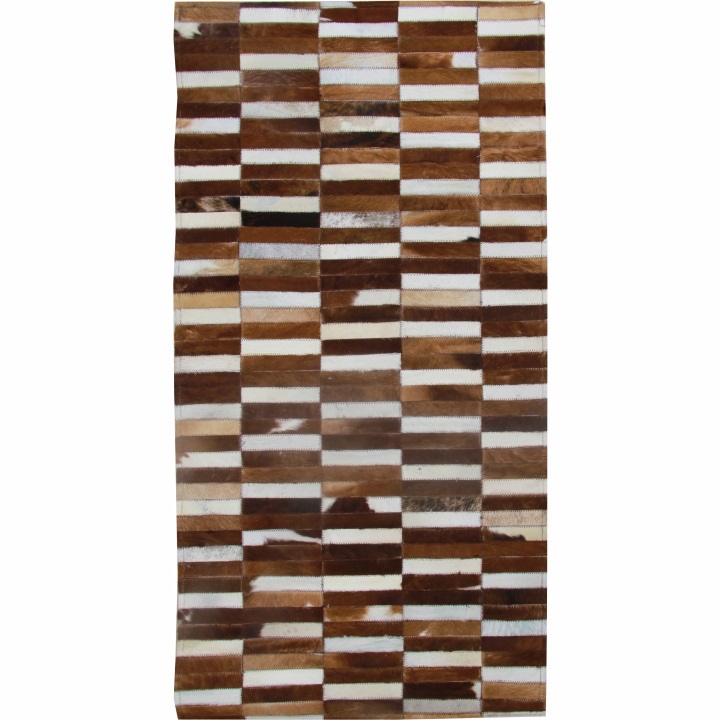 KONDELA Typ 5 kožený koberec 201x300 cm vzor patchwork