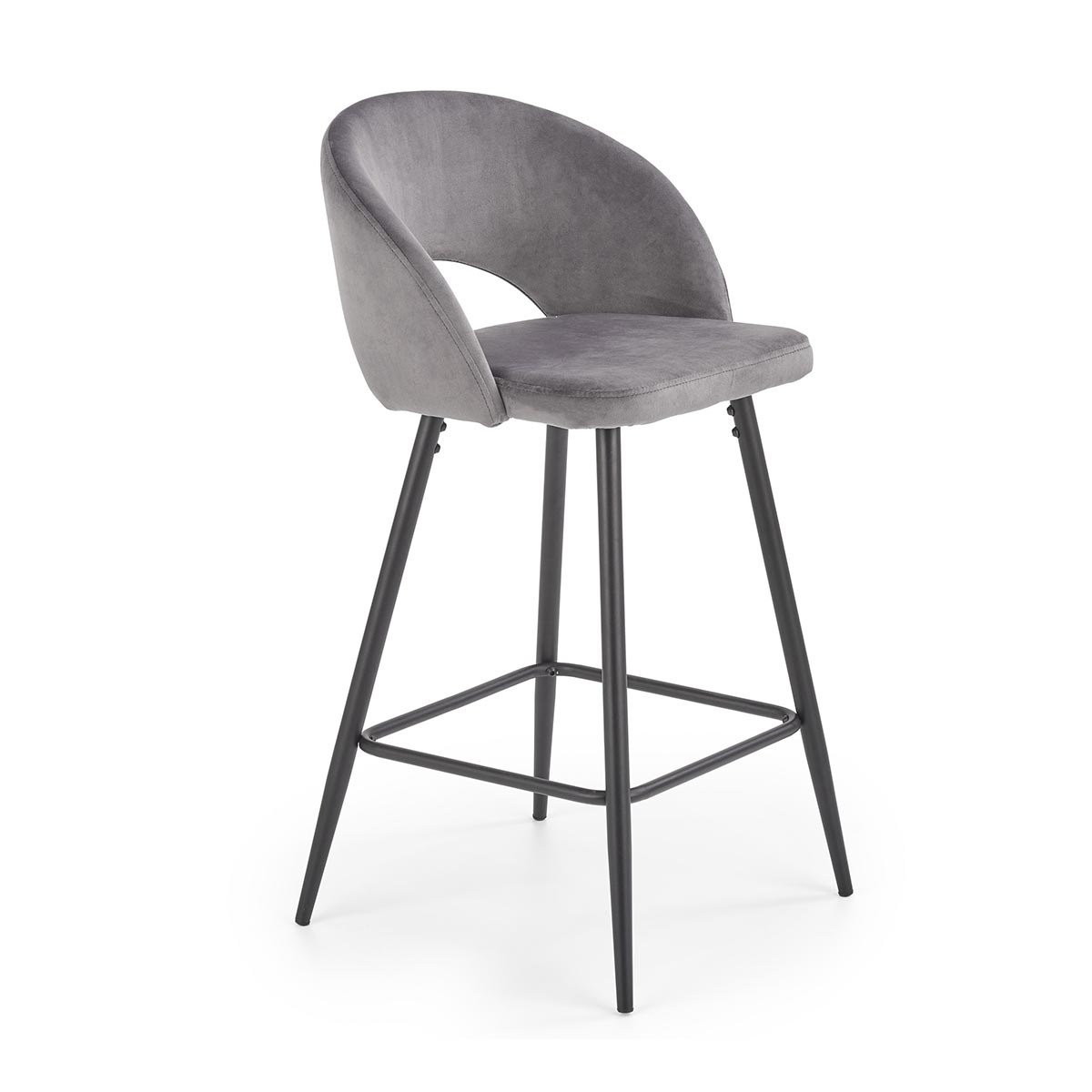 HALMAR H-96 barová stolička sivá / čierna