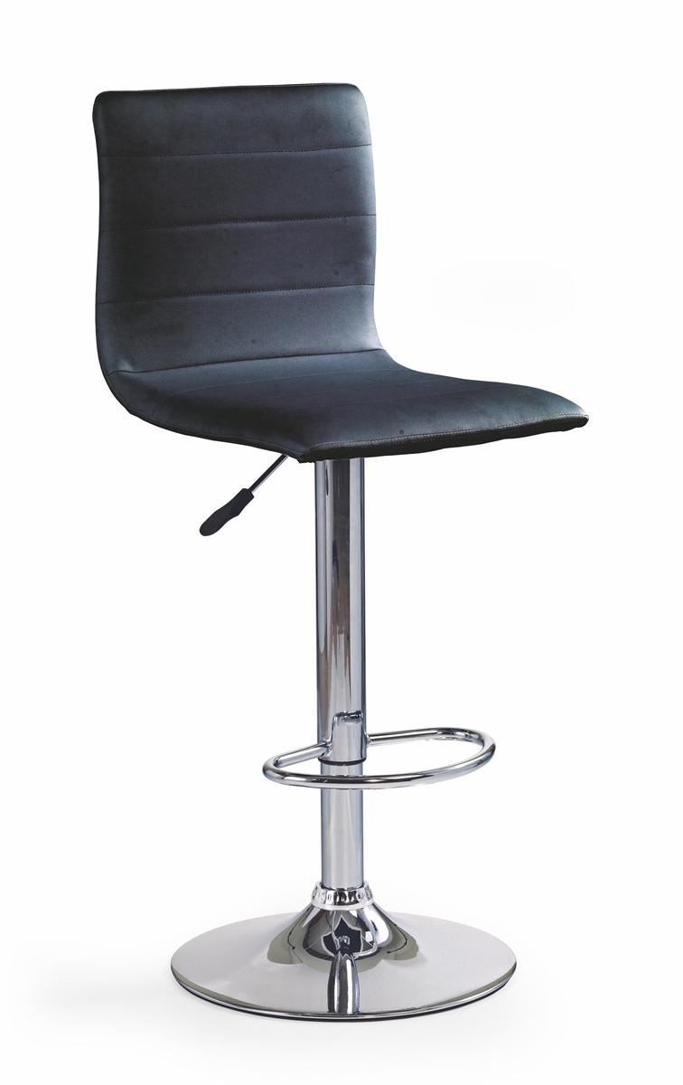 HALMAR H-21 barová stolička čierna / chróm