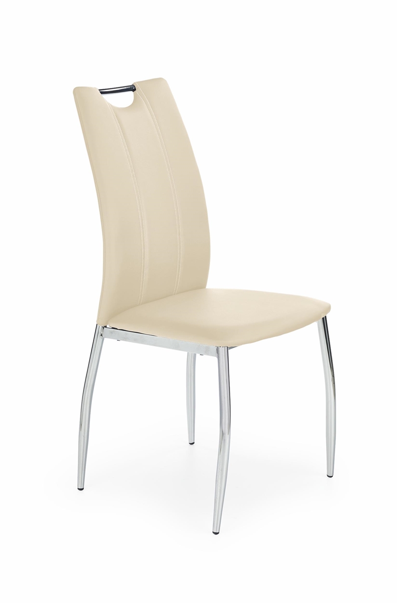 HALMAR K187 jedálenská stolička béžová / chróm