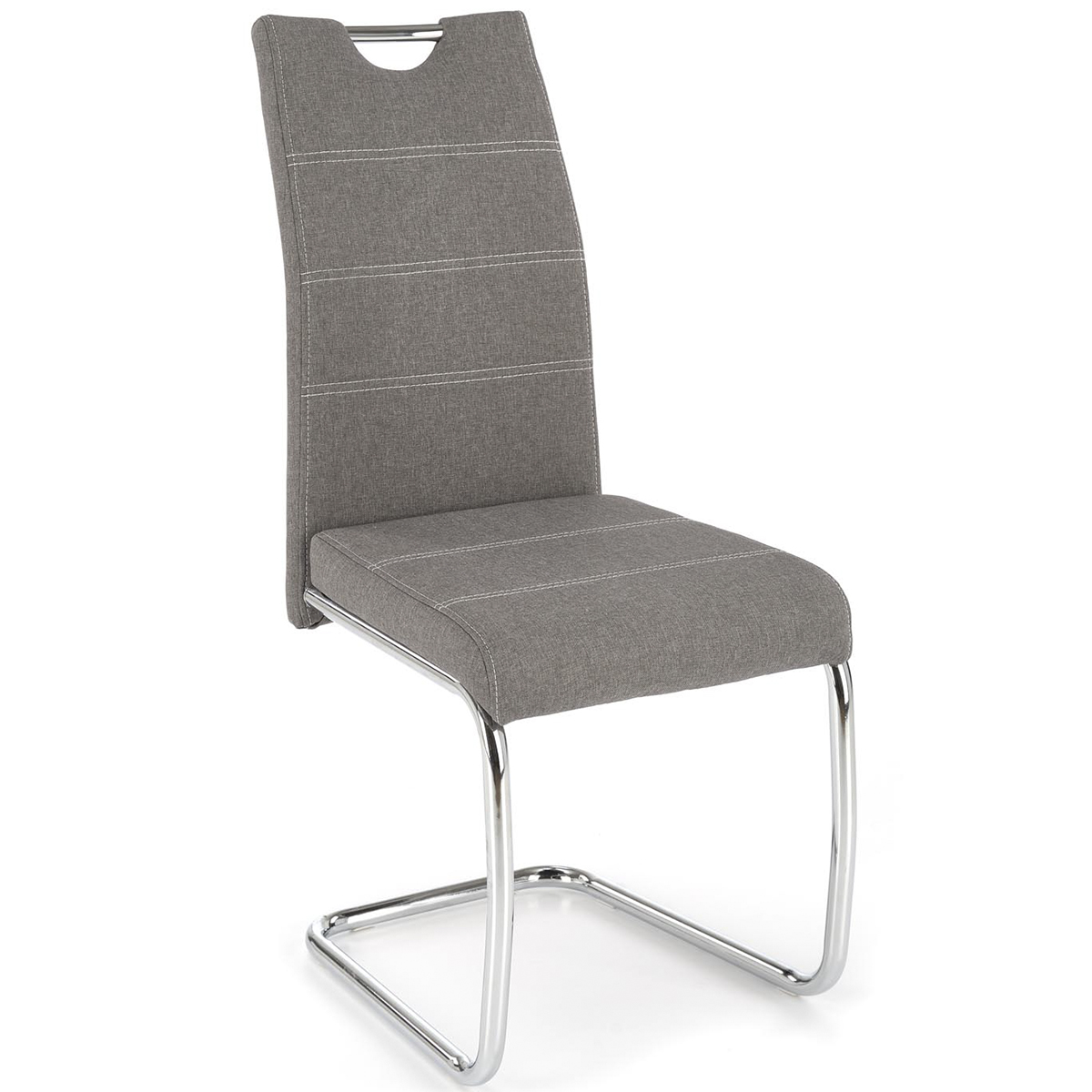 HALMAR K349 jedálenská stolička sivá / chróm