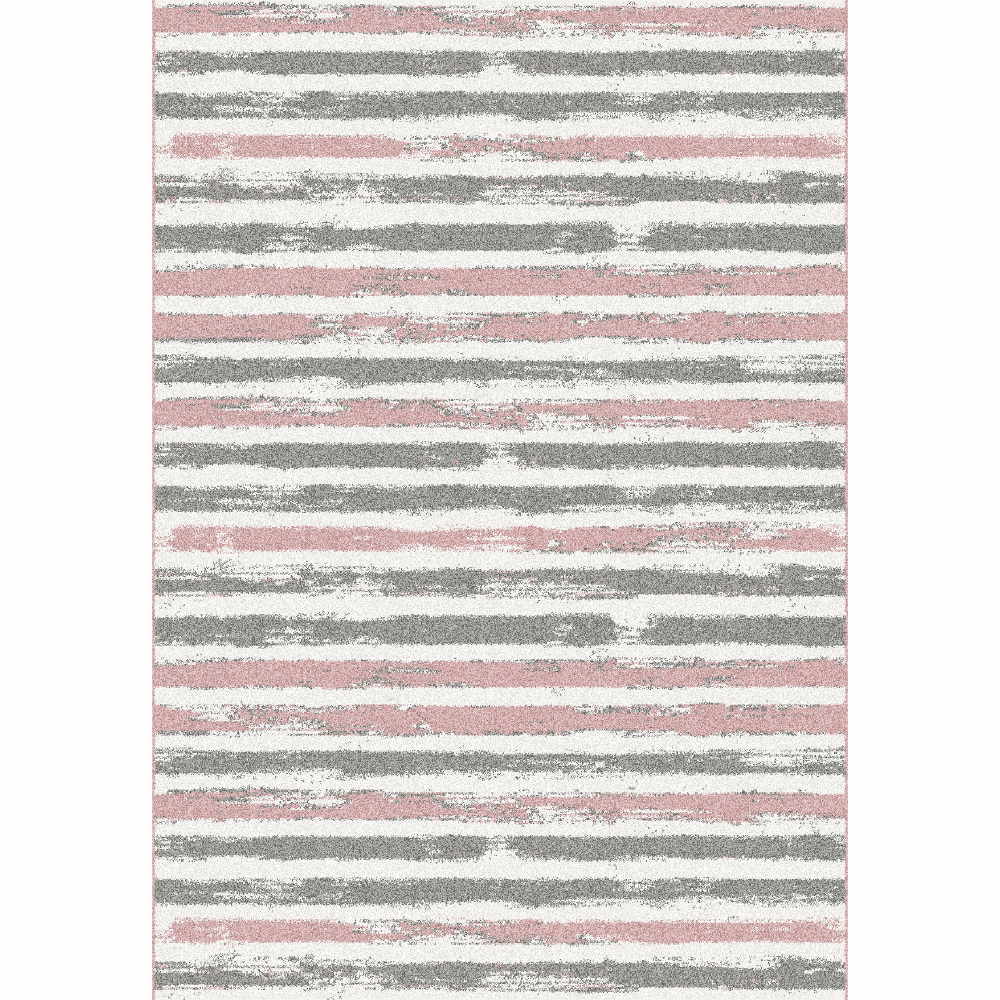 KONDELA Karan koberec 67x120 cm ružová / sivá / biela