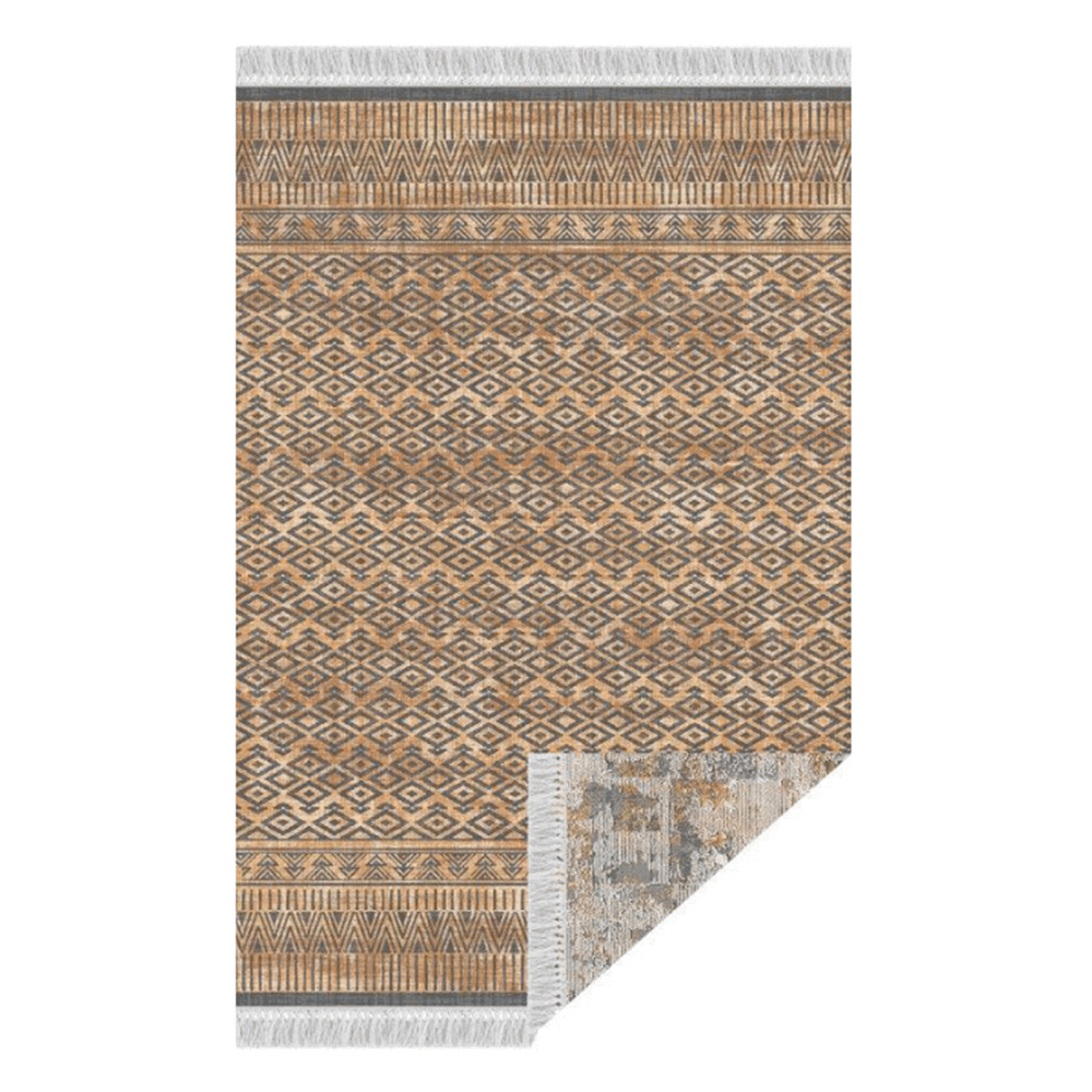 KONDELA Madala obojstranný koberec 80x150 cm vzor / hnedá