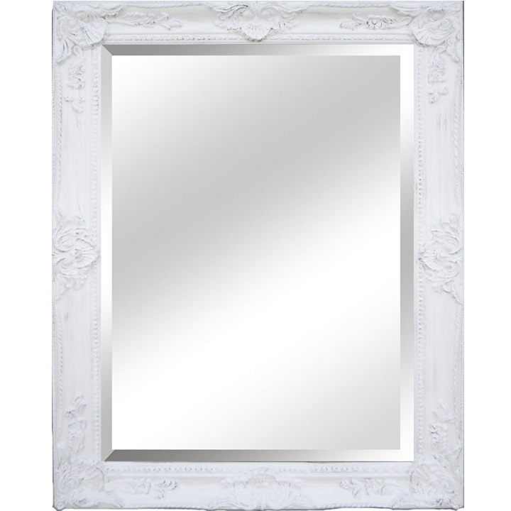 KONDELA Malkia Typ 9 zrkadlo na stenu biela
