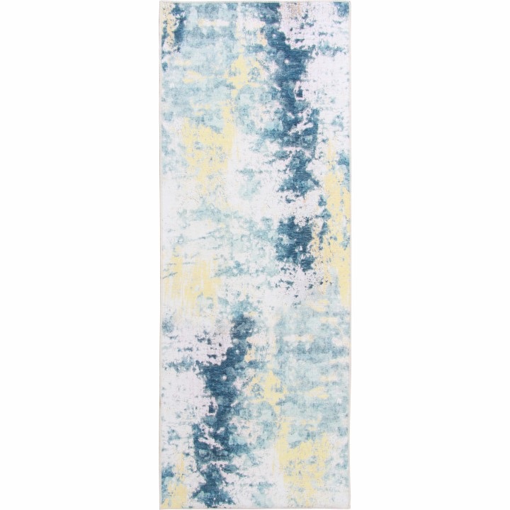 KONDELA Marion Typ 1 koberec 80x200 cm sivá / žltá