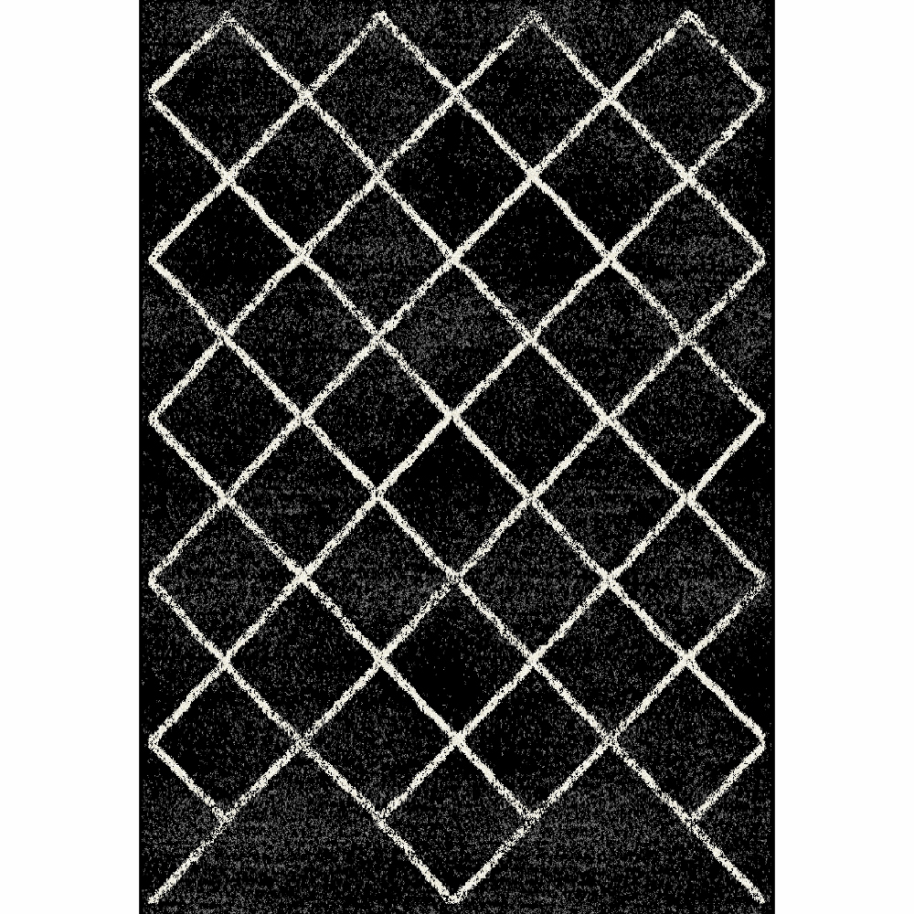 KONDELA Mates Typ 1 koberec 133x190 cm čierna / vzor