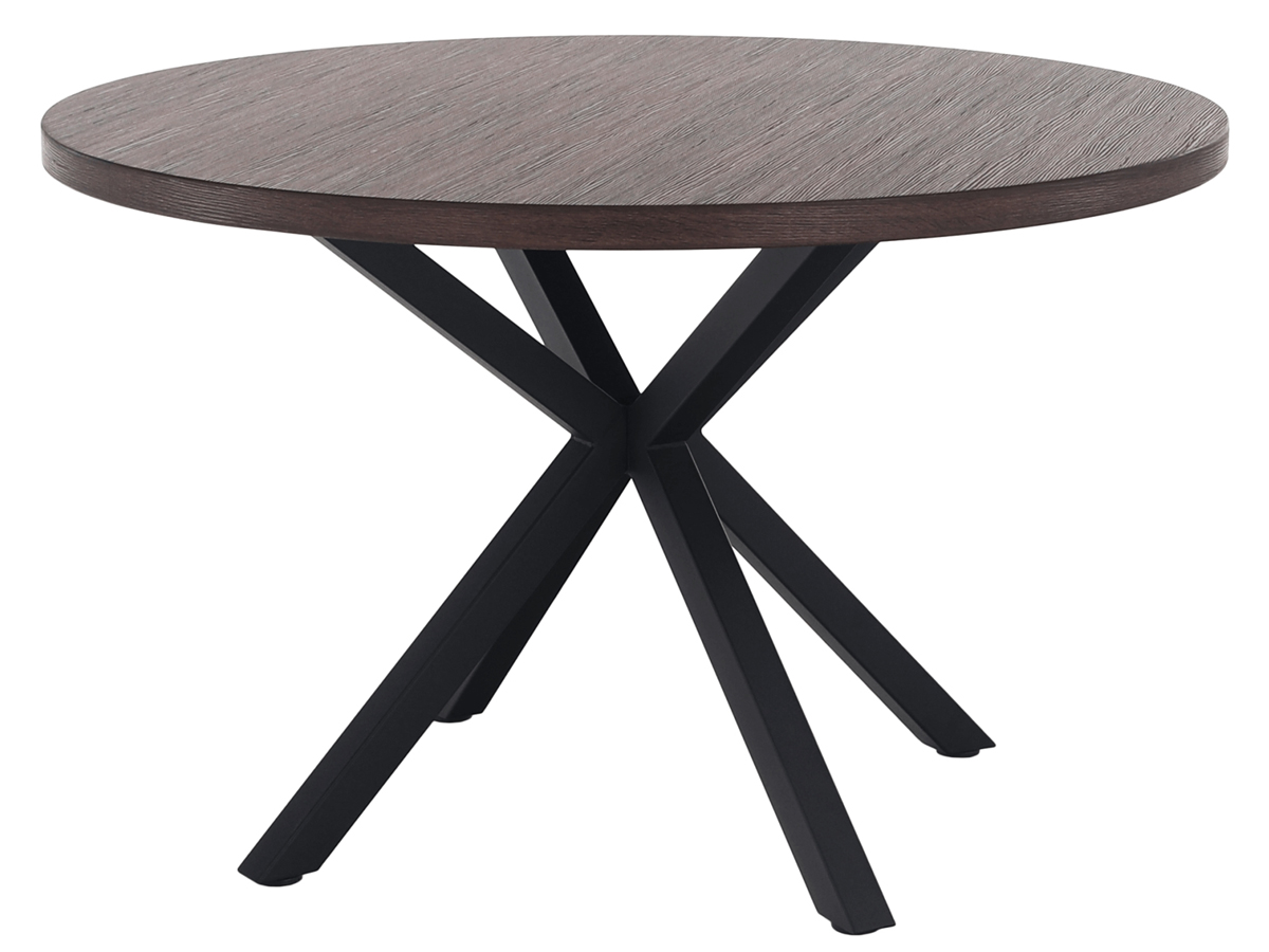 KONDELA Medor okrúhly jedálenský stôl dub tmavý / čierna