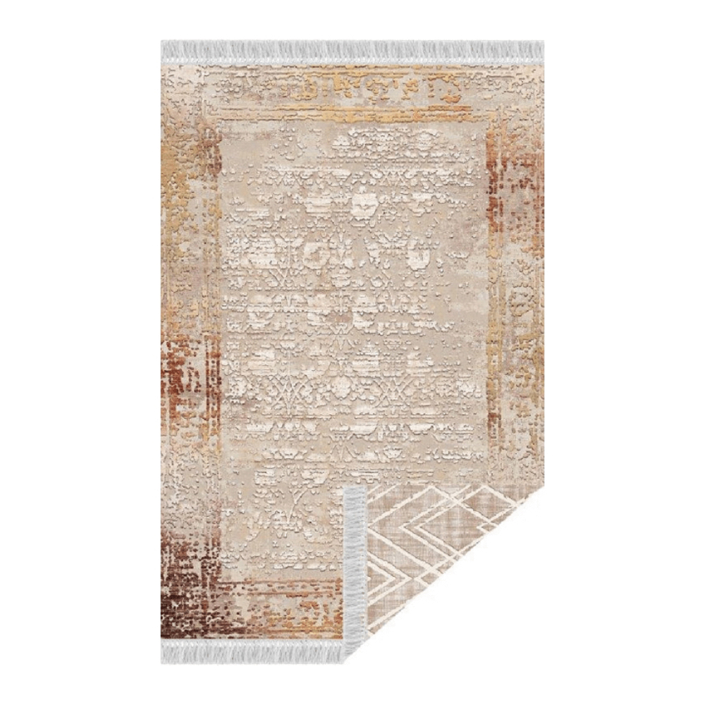KONDELA Nesrin obojstranný koberec 80x150 cm béžová / vzor