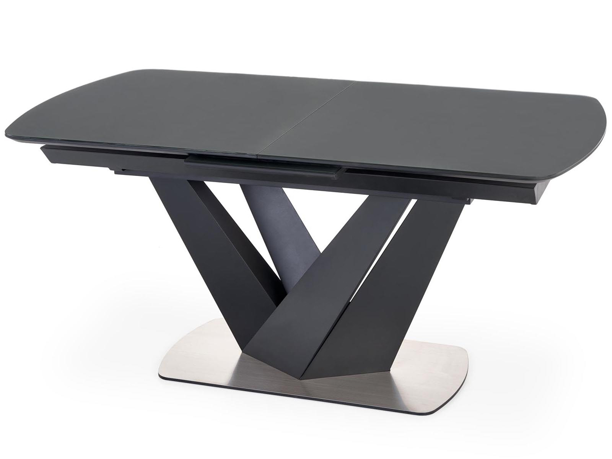 HALMAR Patrizio rozkladací jedálenský stôl tmavosivá / čierna