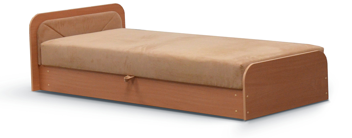 NABBI Pinerolo 80 L jednolôžková posteľ (váľanda) s úložným priestorom svetlohnedá