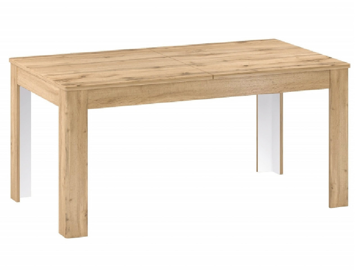 KONDELA Pusan S rozkladací jedálenský stôl dub apalačský / biela
