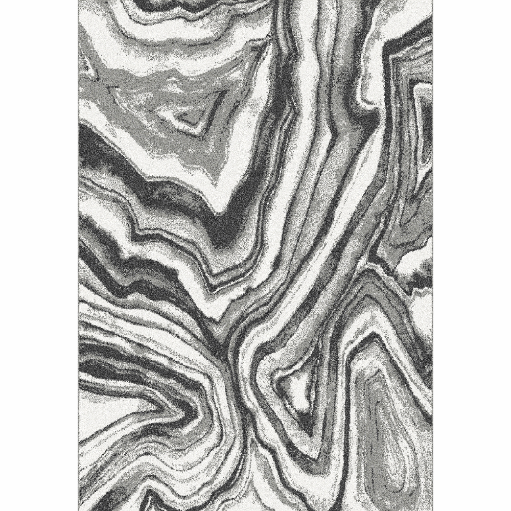 KONDELA Sinan koberec 100x150 cm biela / čierna / vzor