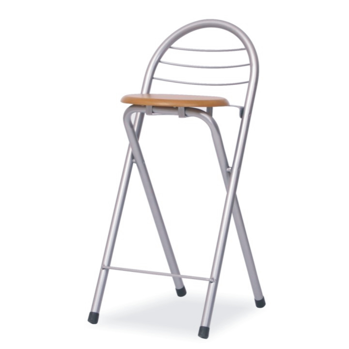 KONDELA Boxer barová stolička buk / aluminium
