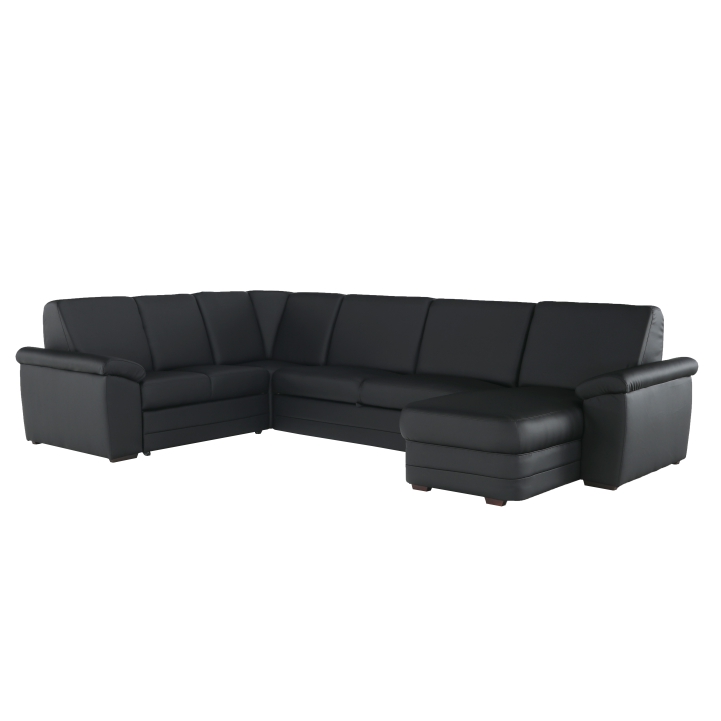 KONDELA Biter U L rohová sedačka u s rozkladom a úložným pries...