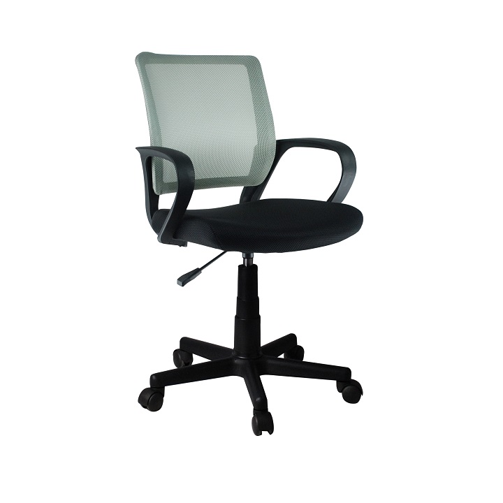 KONDELA Adra kancelárska stolička s podrúčkami sivá / čierna