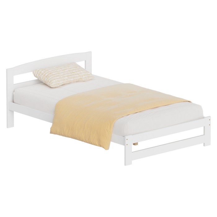 KONDELA Azra 120 drevená posteľ s roštom 120 biela