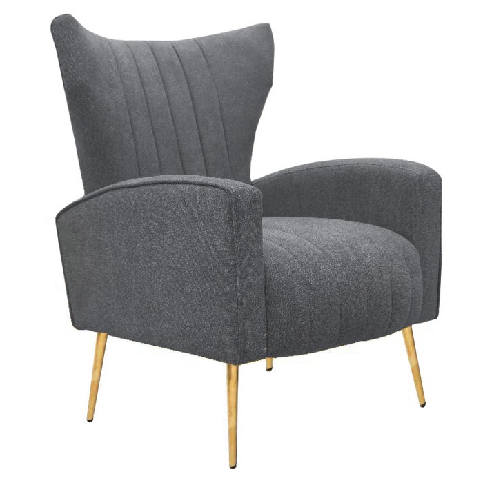 KONDELA Baret relaxačné kreslo sivá