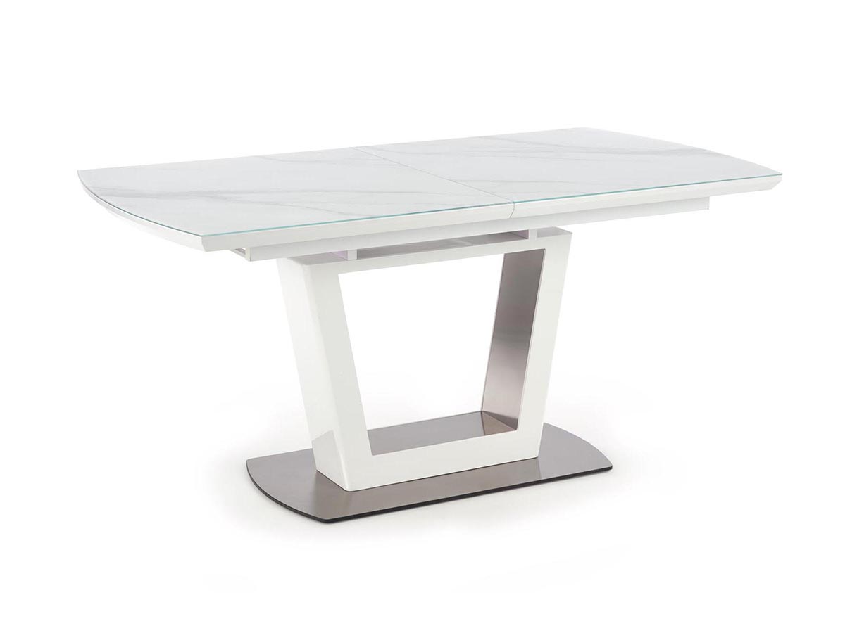 HALMAR Blanco rozkladací jedálenský stôl biely mramor / biela