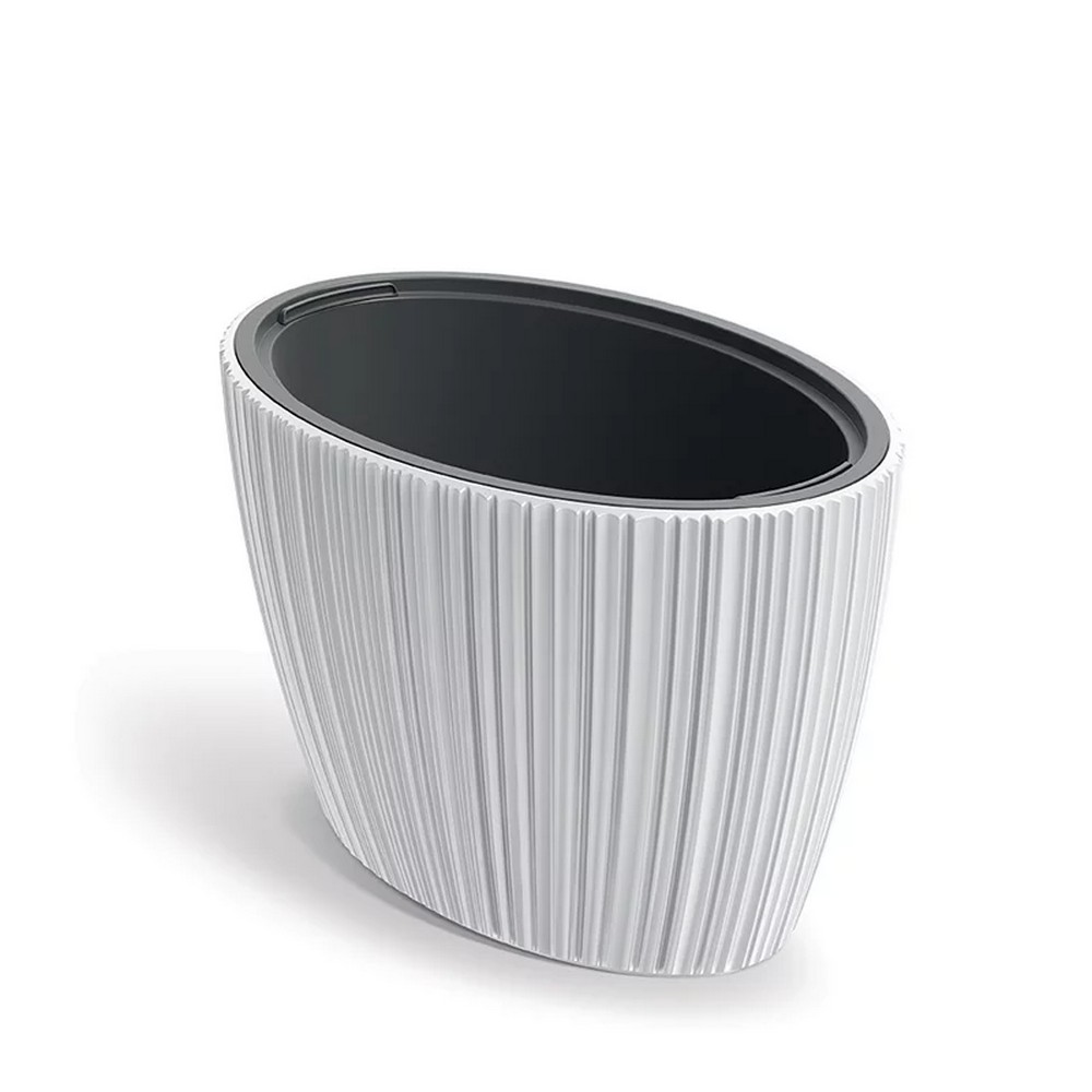 DBOE600-S449 plastový kvetináč 59,5 cm biela