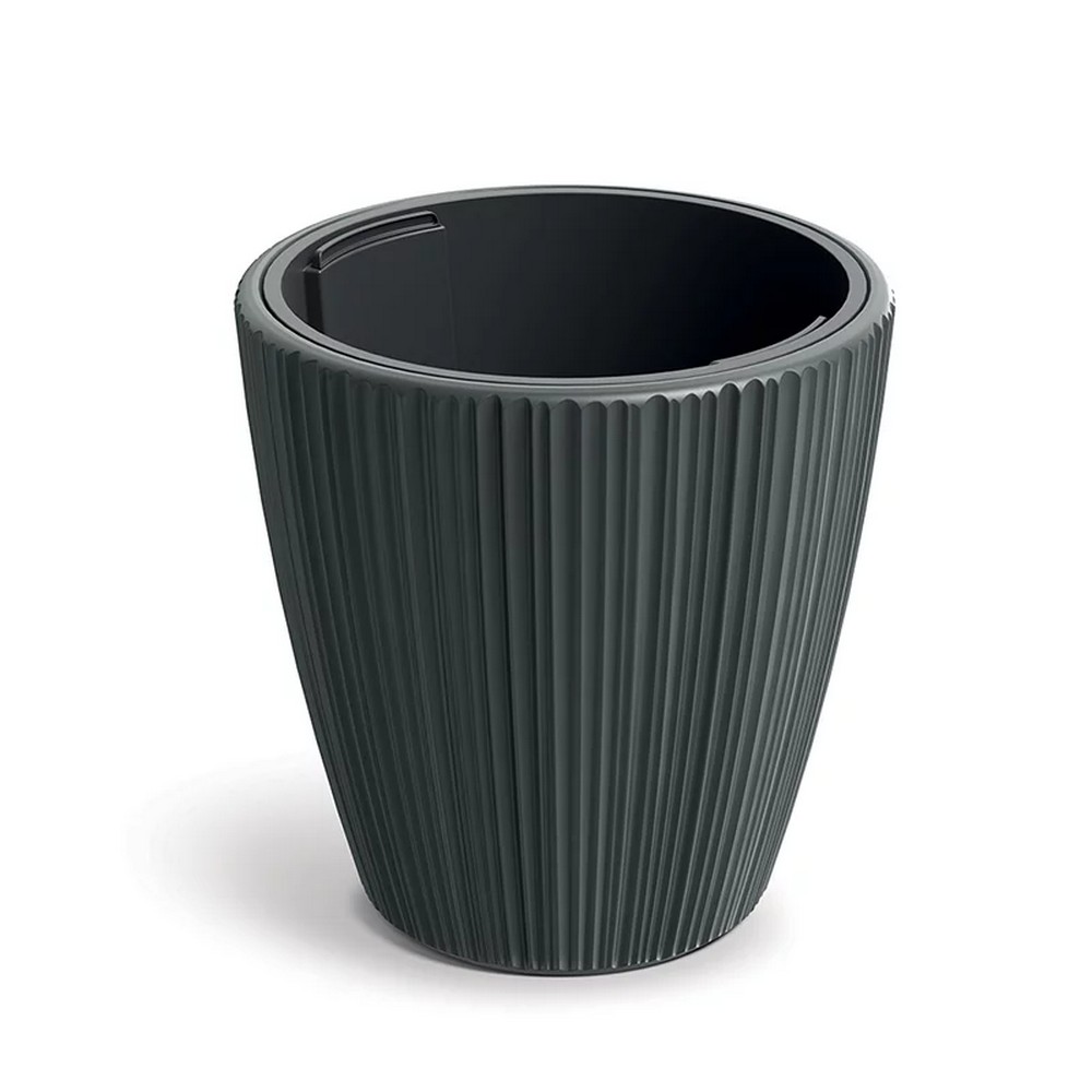 DBOR240-419U plastový kvetináč 23,9 cm tmavosivá