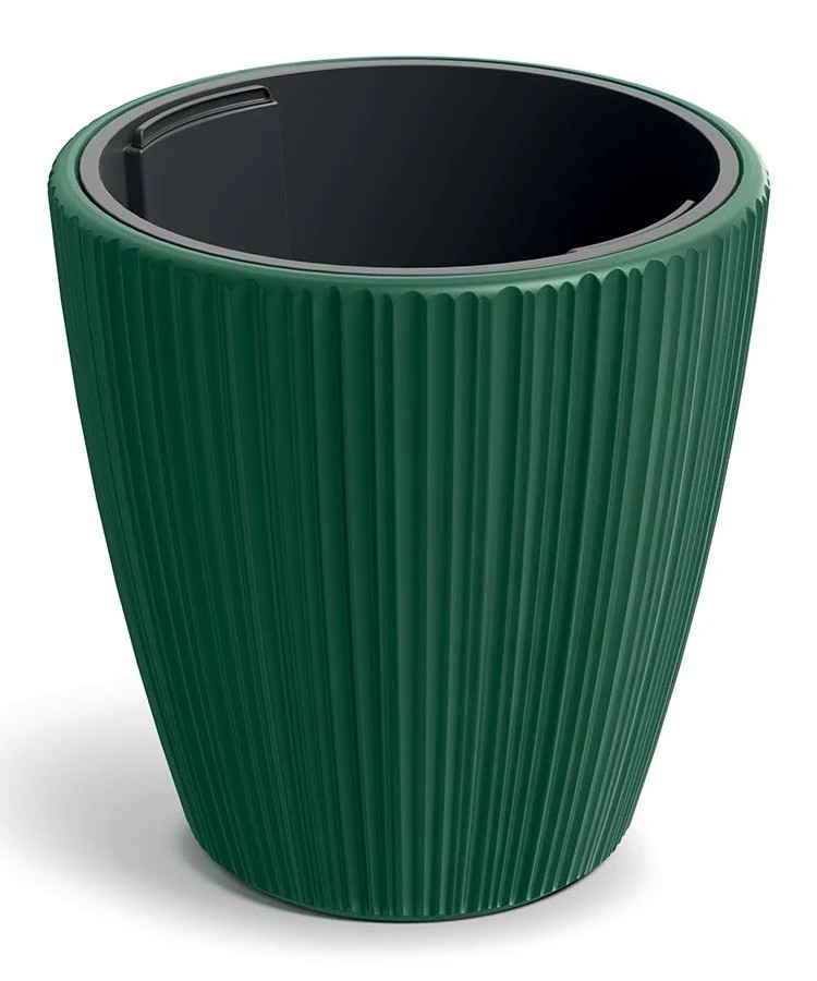 DBOR240-2411U plastový kvetináč 23,9 cm borovicovo zelená