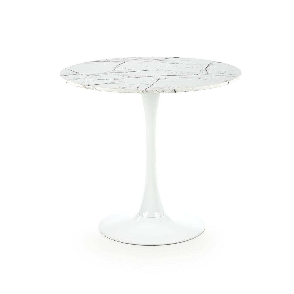 HALMAR Denver okrúhly jedálenský stôl biely mramor / biela