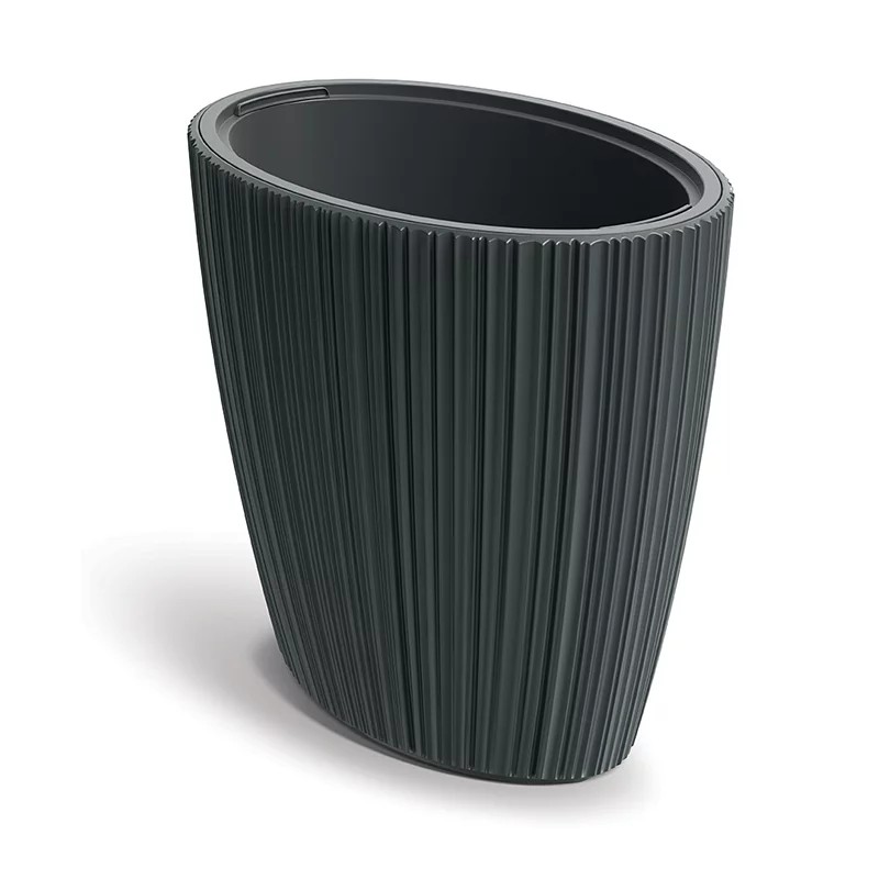 DHOE600-419U plastový kvetináč 59,5 cm tmavosivá