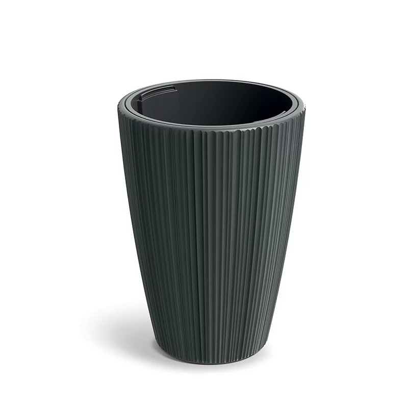 DMOR300-419U plastový kvetináč 29,8 cm tmavosivá