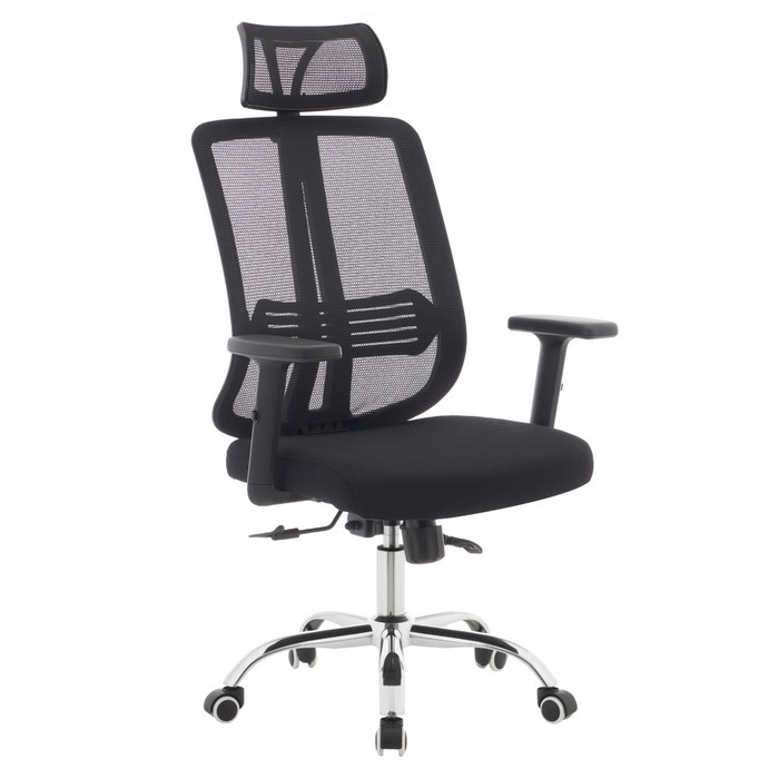 KONDELA Duval kancelárske kreslo čierna / chróm