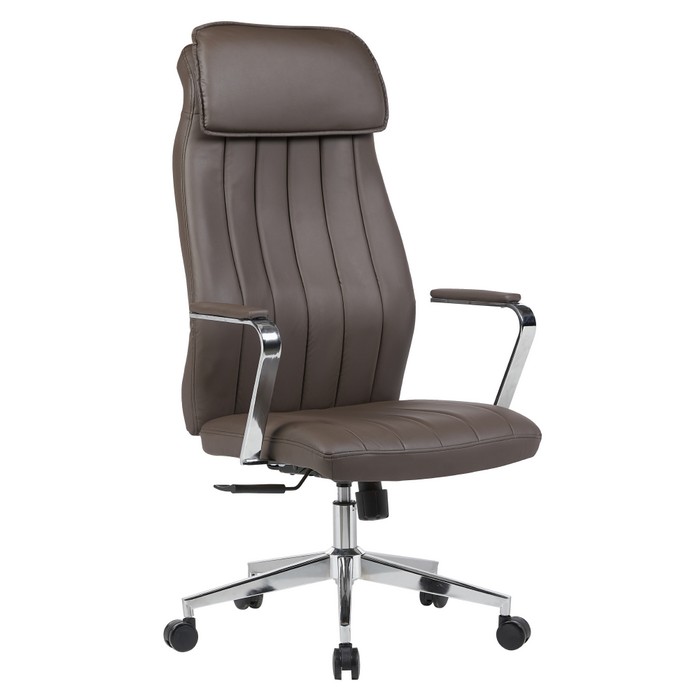 KONDELA Eladio kancelárske kreslo sivohnedá / chróm