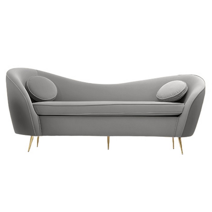 KONDELA Ezio Typ 3 trojsedačka sivá (Velvet) / zlatá