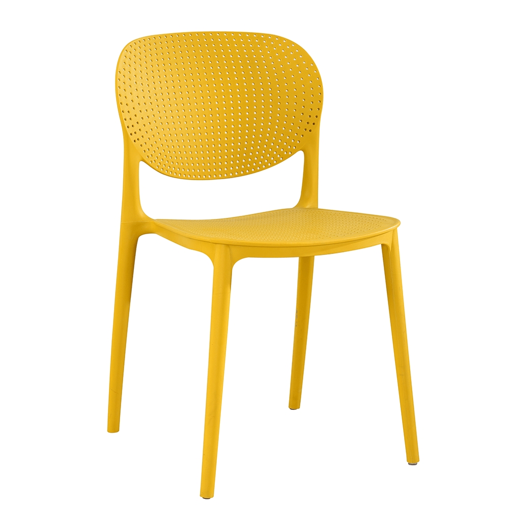 KONDELA Fedra New plastová jedálenská stolička žltá