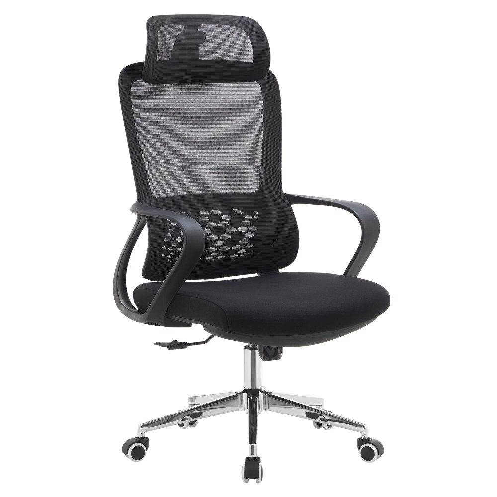 KONDELA Foster Typ 1 kancelárske kreslo čierna / chróm