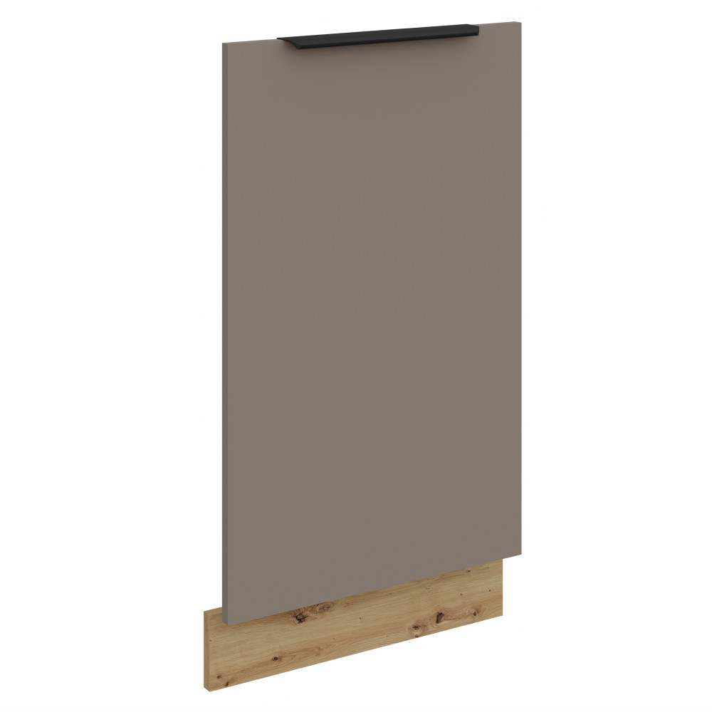 KONDELA Frisbo ZM dvierka na umývačku 71,3x44,6 cm sandgrau / dub artisan