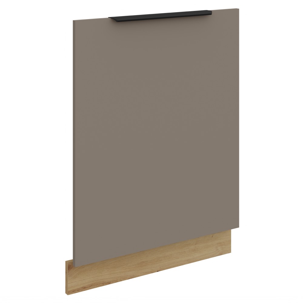 KONDELA Frisbo ZM dvierka na umývačku 71,3x59,6 cm sandgrau / dub artisan