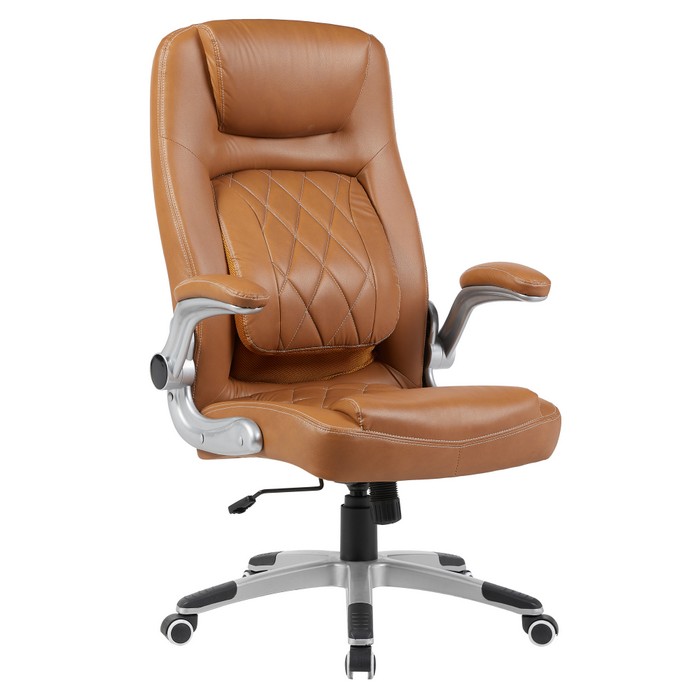 KONDELA Greko kancelárske kreslo hnedá / strieborná