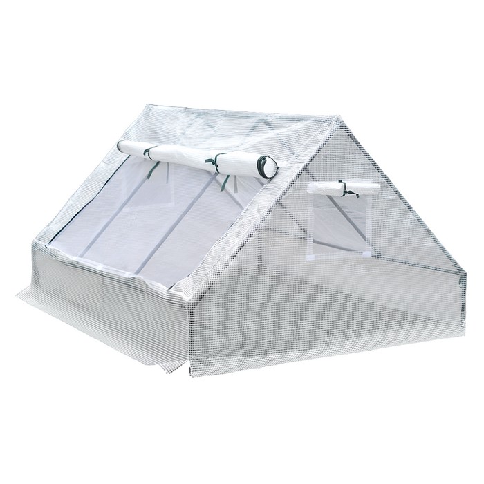 KONDELA Grene záhradný fóliovník 180x140x94 cm biela