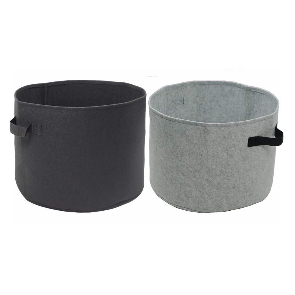 KONDELA Grovin Typ 1 vrece na pestovanie (2 ks) čierna / sivá