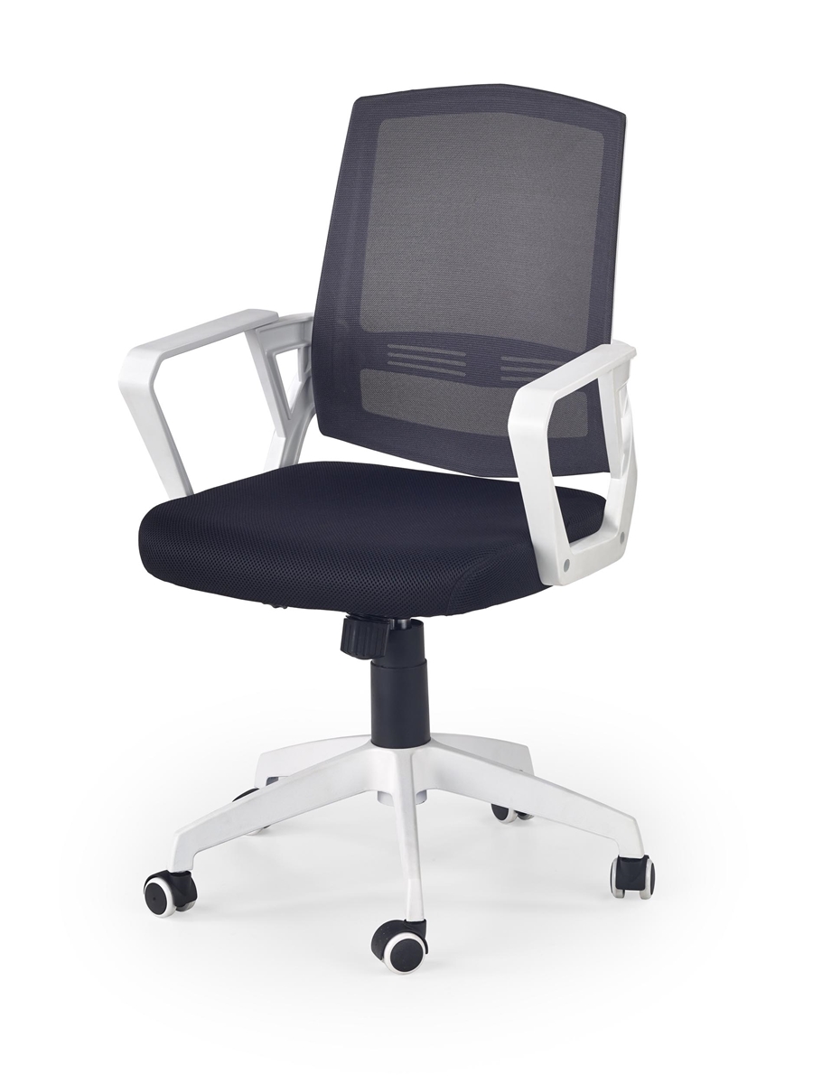 HALMAR Ascot kancelárska stolička s podrúčkami čierna / biela