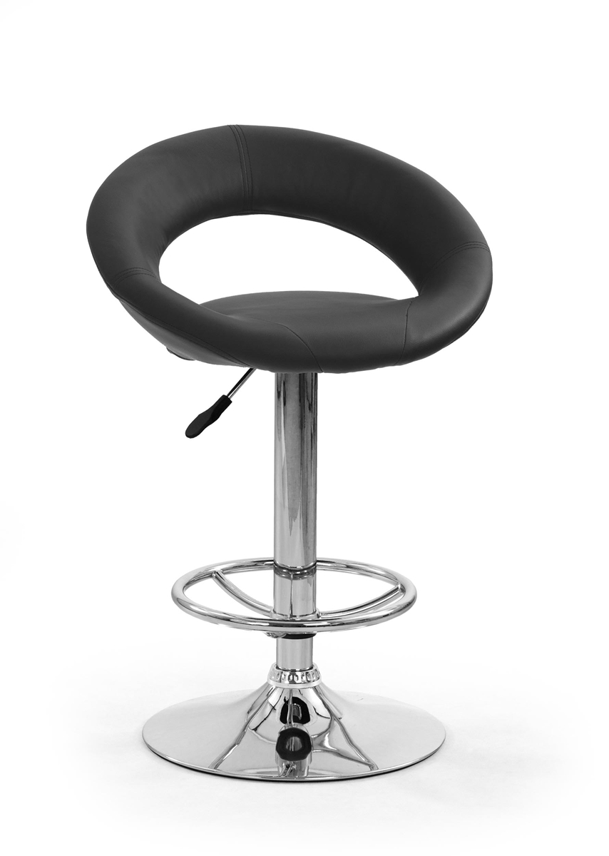 HALMAR H-15 barová stolička čierna / chróm