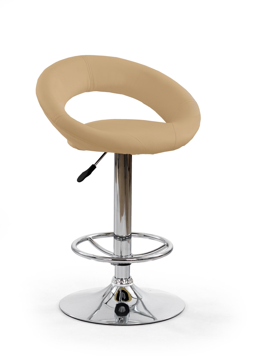 HALMAR H-15 barová stolička krémová / chróm