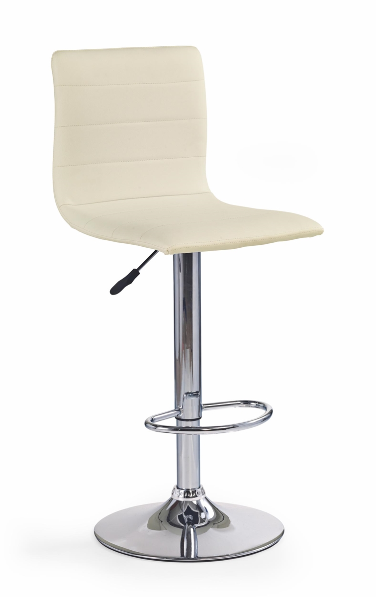 HALMAR H-21 barová stolička krémová / chróm