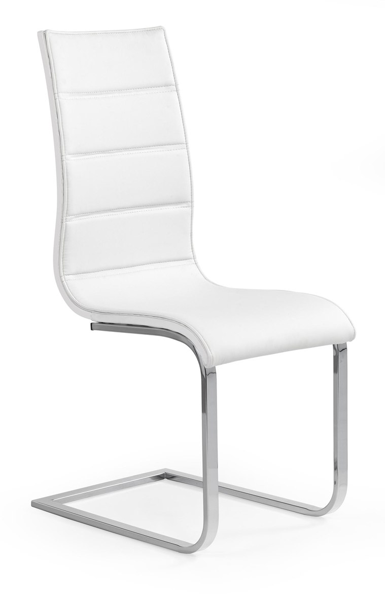 HALMAR K104 jedálenská stolička biela / biely lesk