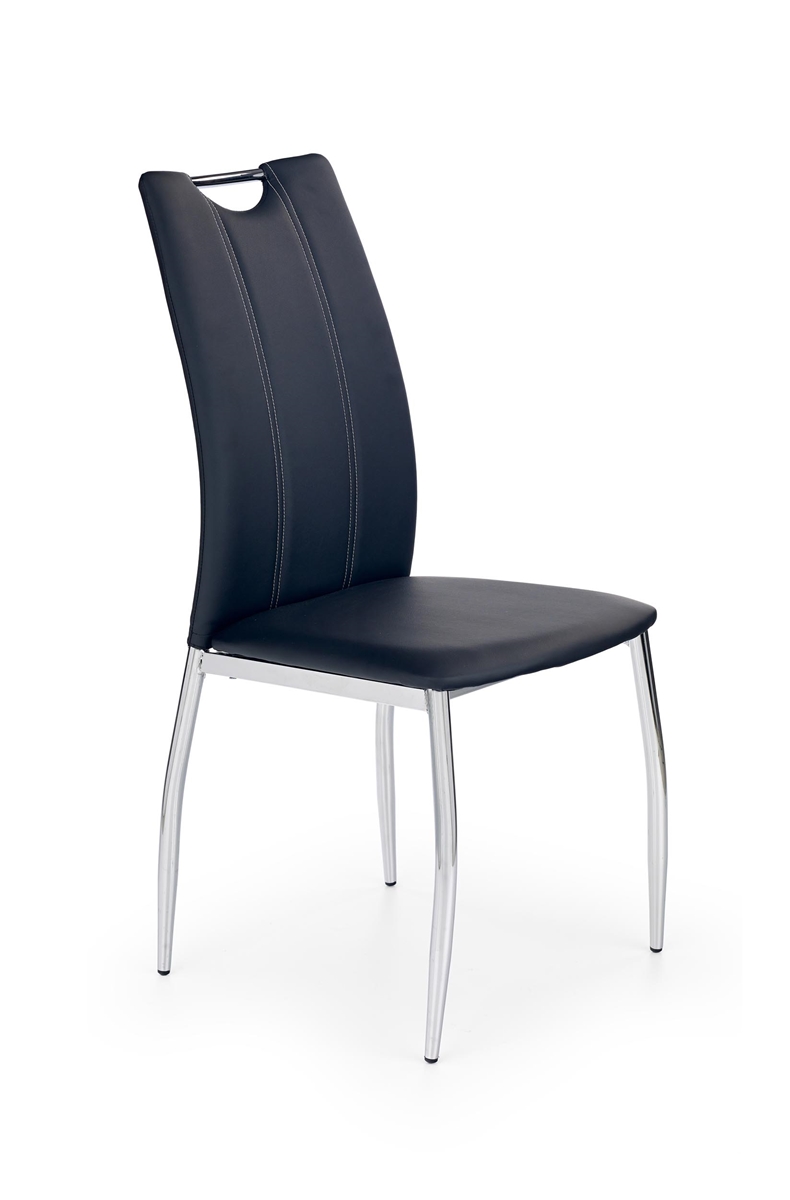 HALMAR K187 jedálenská stolička čierna / chróm