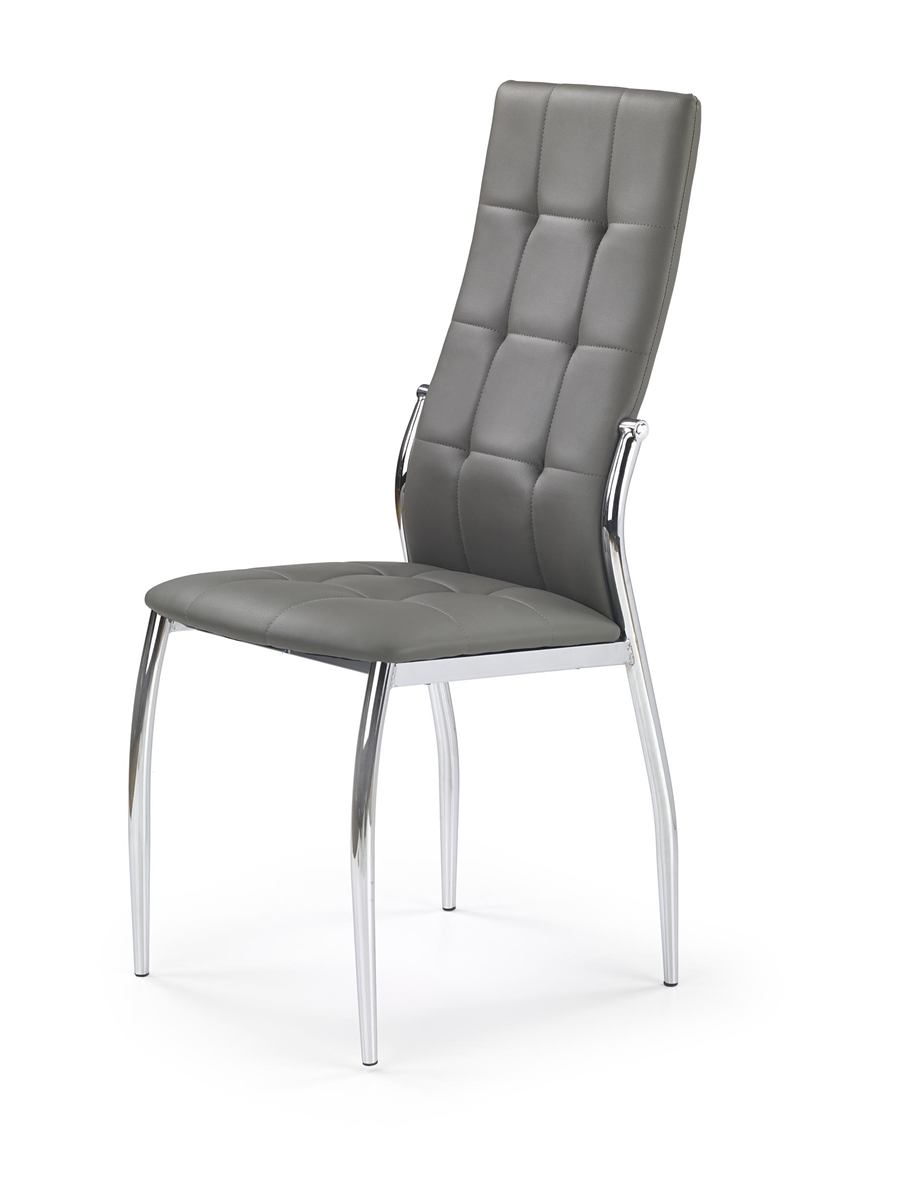 HALMAR K209 jedálenská stolička sivá / chróm