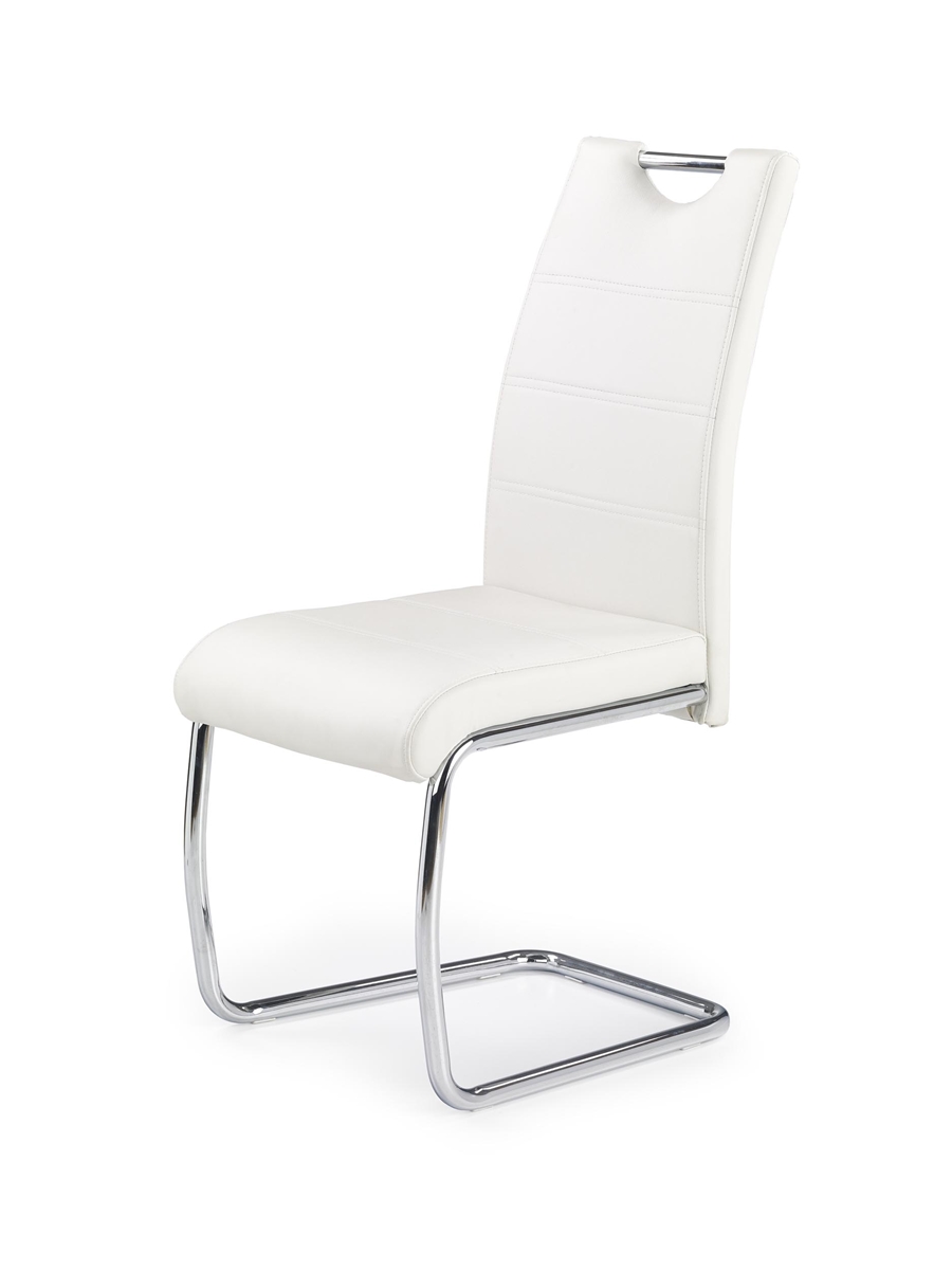 HALMAR K211 jedálenská stolička biela / chróm