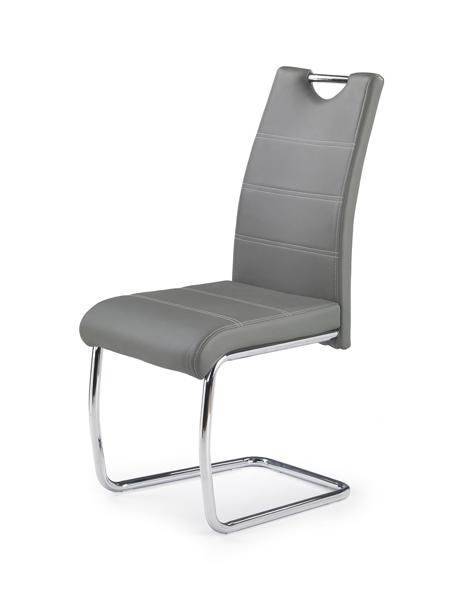 HALMAR K211 jedálenská stolička sivá / chróm