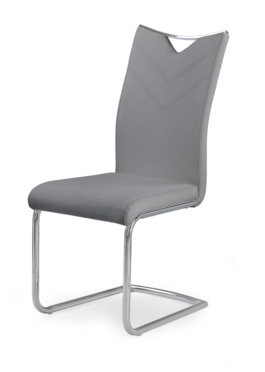 HALMAR K224 jedálenská stolička sivá / chróm